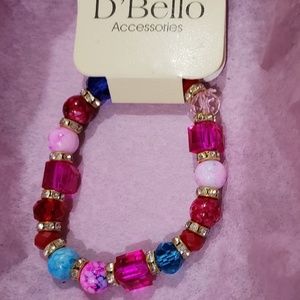 Ruby Red Fashion Wave energy stone Woman Bracelet NWT